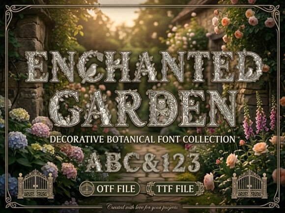 Enchanted Garden Monogram: Nature's Elegance in Every Letter
