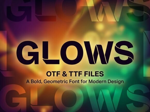 Glows: A Decorative Display Font for Bold Headlines