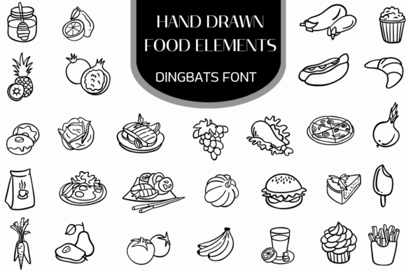 Hand Drawn Food Elements: Your Culinary Typography Toolkit