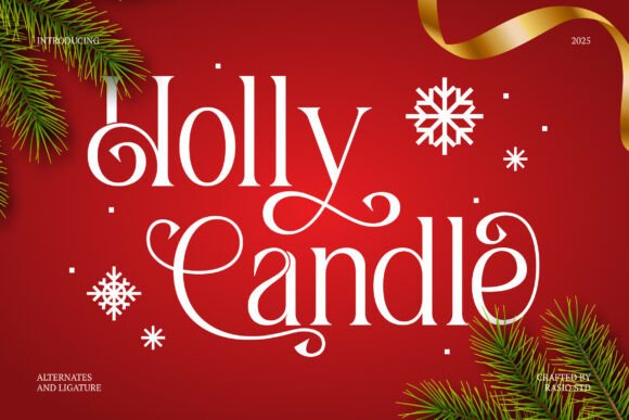 Holly Candle: A Typeface for Elevated Holiday Design