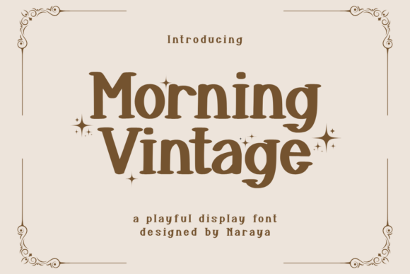 Morning Vintage: A Playful Display Font for Modern Makers