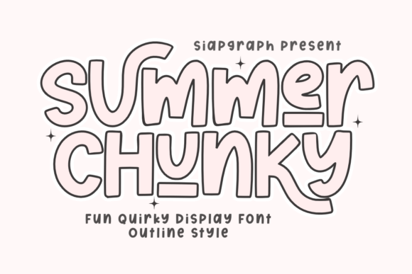 Summer Chunky Outline: Capture Sunny Retro Vibes